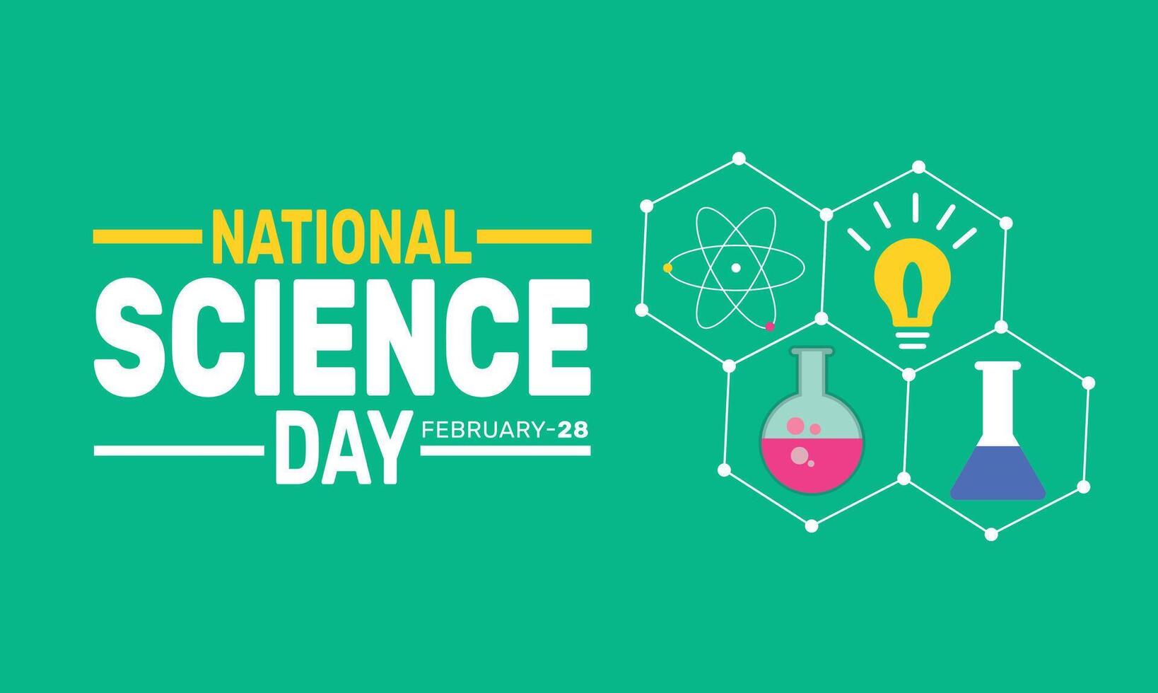 National Science Day is celebrated to honor the discovery of the Raman Effect by CV Raman and to highlight the importance of science in daily life. It encourages young minds to embrace innovation. vector