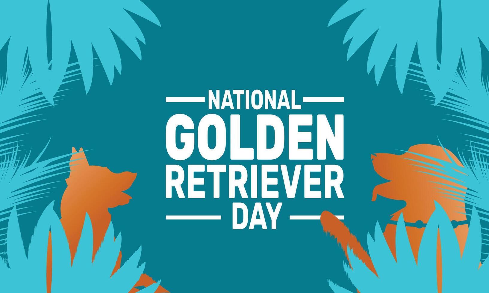 Celebrate Golden Retriever Day by honoring this friendly, loyal breed known for their intelligence, playfulness, and love for family. A day to recognize their importance in our lives. vector