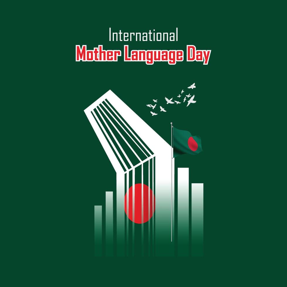 21 February International Mother Language Day in Bangladesh Banner Design vector