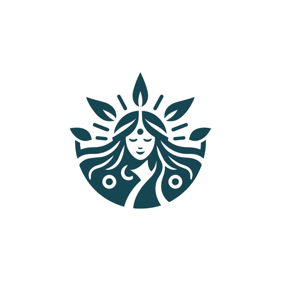 Goddess of Nature Logo for sale. vector