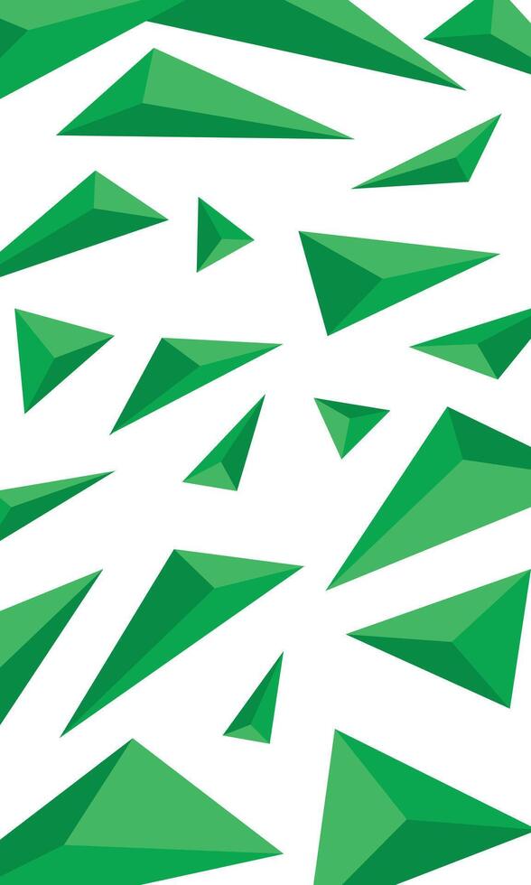 Modern abstract wallpaper with green geometric triangle pattern vector