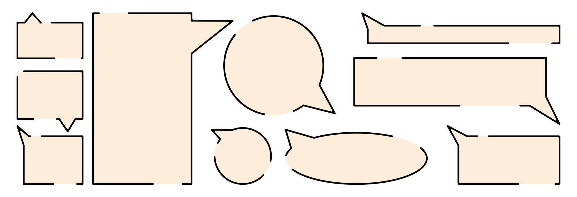 Stylish text bubbles. vector