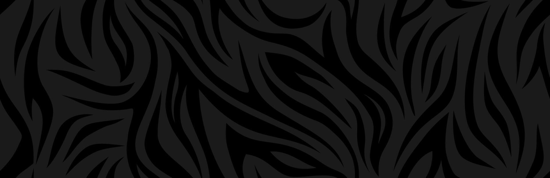 Zebra skin, stripes pattern. Animal print, black texture. Monochrome seamless background vector