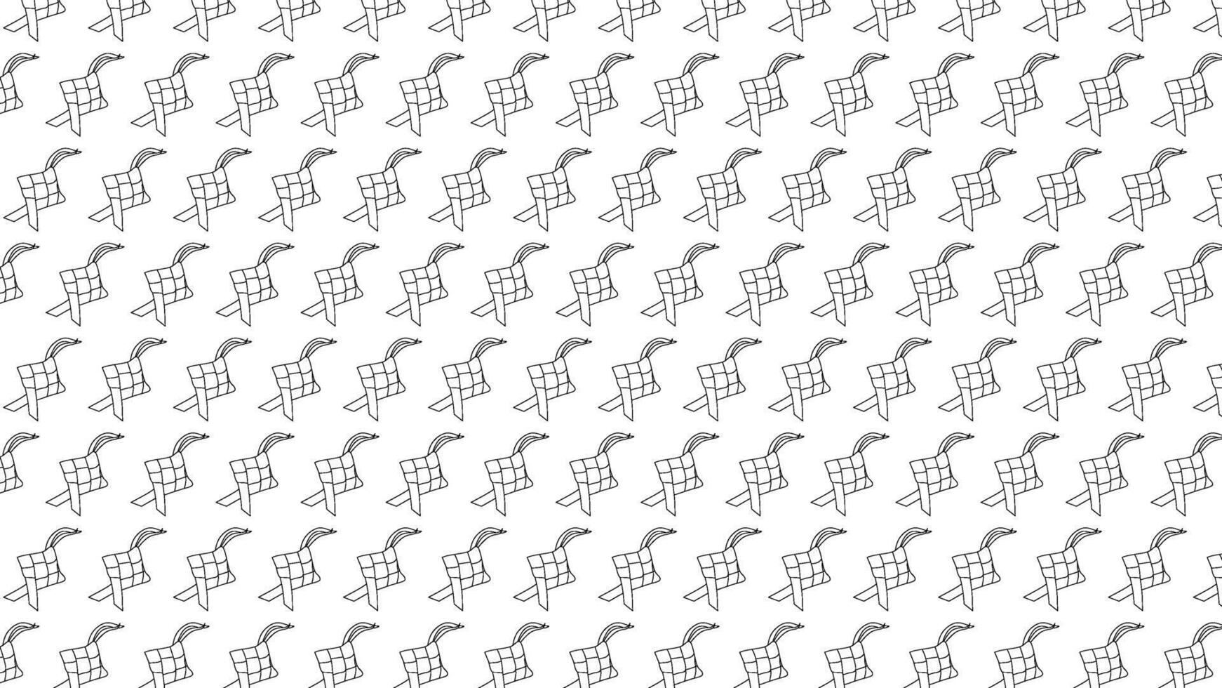 A repeating pattern featuring abstract ketupat in a minimalist design on a white background, ideal for wallpapers, textiles, or creative projects. vector