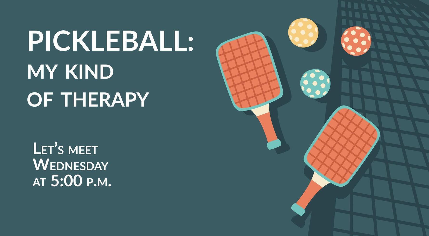 Pickleball background. Pickleball court with paddles and balls. Concept of sport, activities, hobbies, leisure, healthy lifestyle. vector