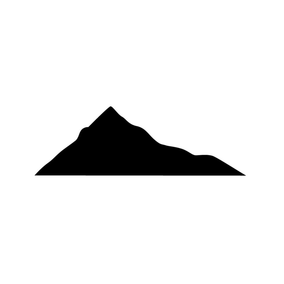 Mountains icon isolated on white background. Flat design. illustration vector