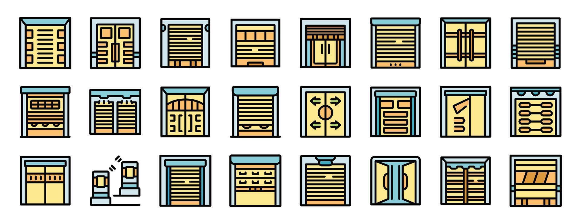 Diverse window blind designs in art vector