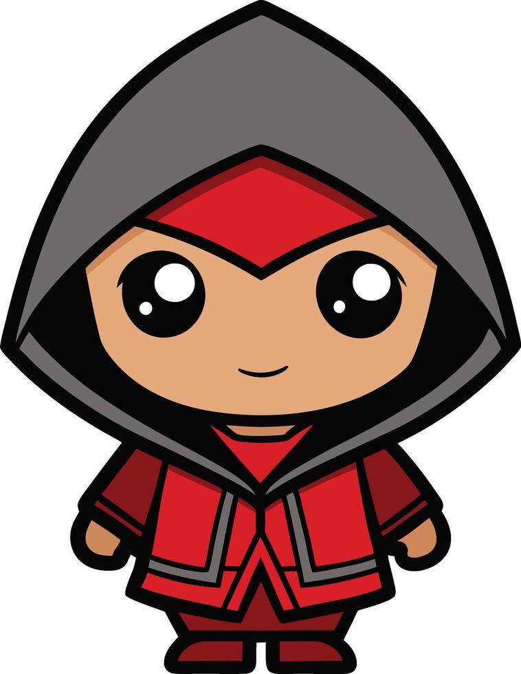 Adorable little assassin vector