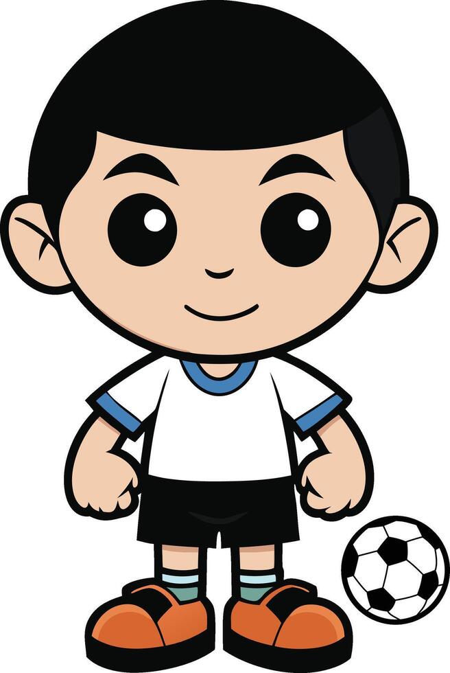 Smiling Soccer Boy vector