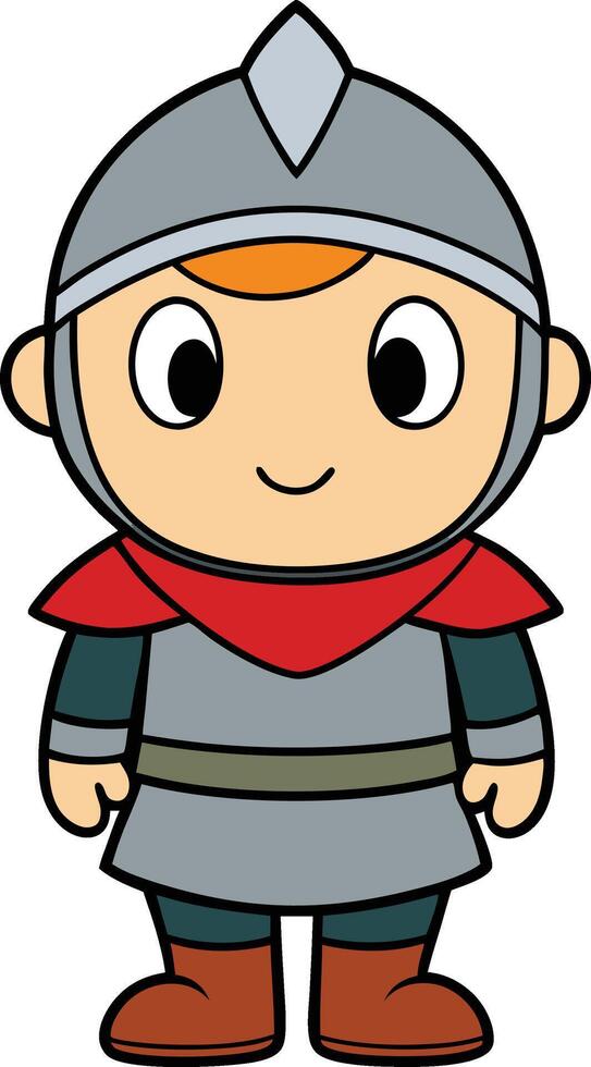 Cartoon Knight in Armor vector