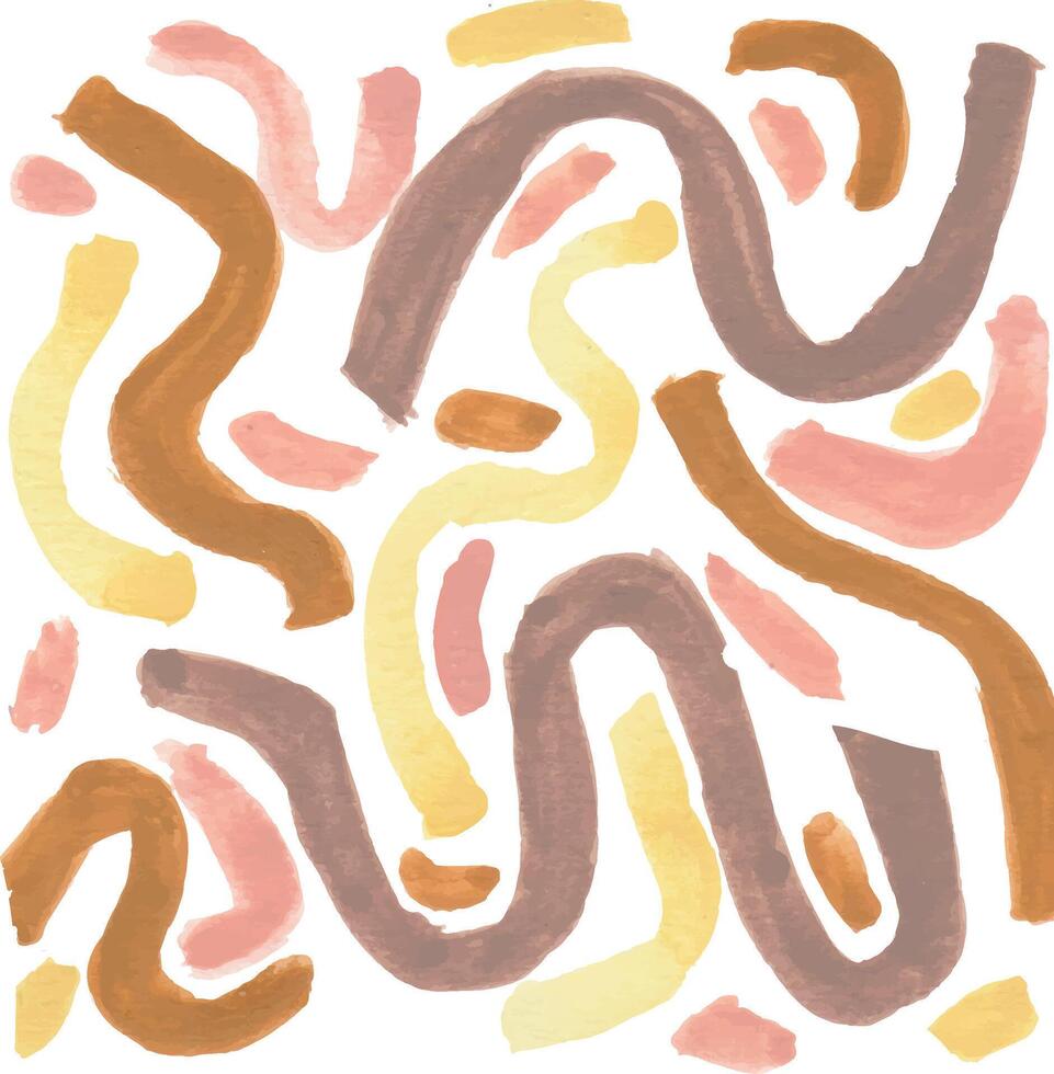 a watercolor painting of a bunch of different shapes vector
