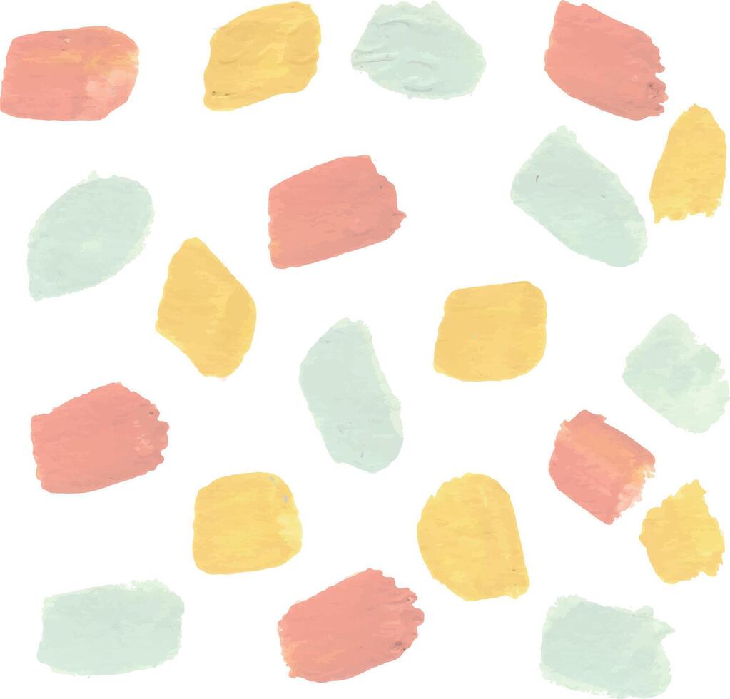 pastel paint splotches on white background vector