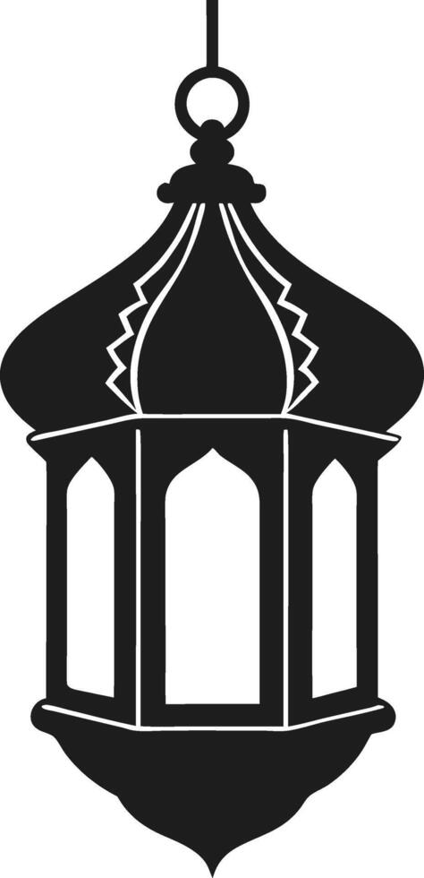 Intricate Hanging Lantern Illustration vector