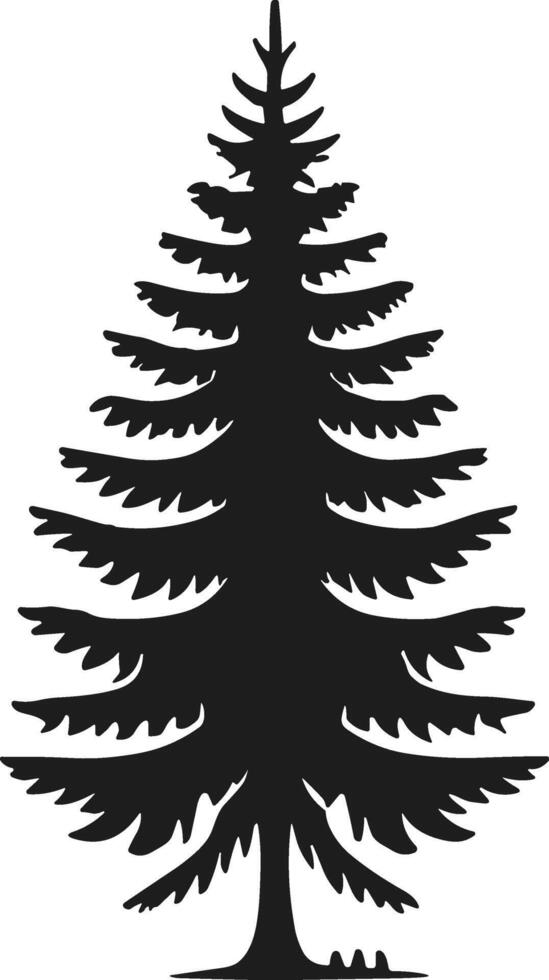 Pine Tree Silhouette Illustration vector