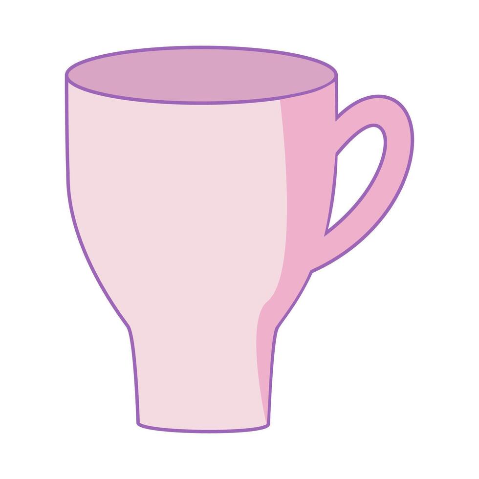 A simple pink cup design perfect for casual dining settings. vector