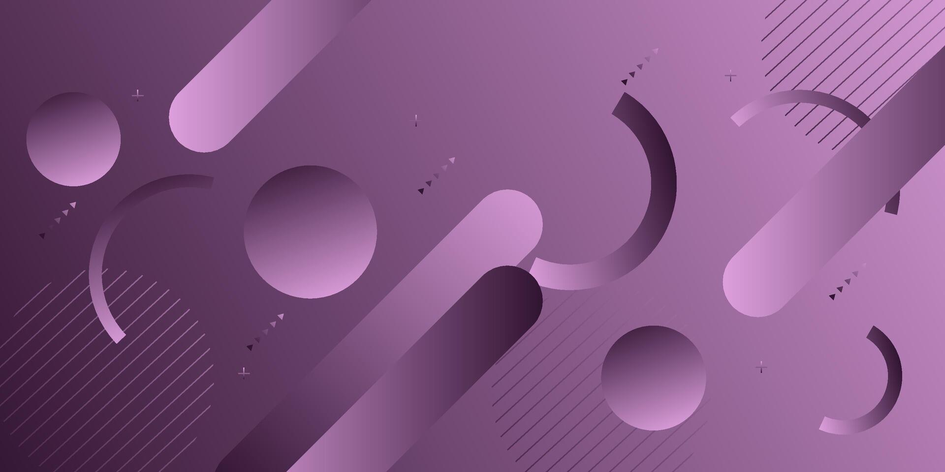 Abstract purple geometric background template with rectangle and circle pattern. Bright purple background with trendy design. Eps10 vector