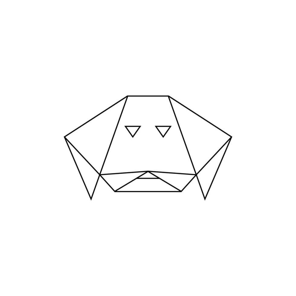 Dog Head Polygonal Lines, can use for Logo, Pictogram, Animal Figure, Website, Apps, or Graphic Design Element. vector