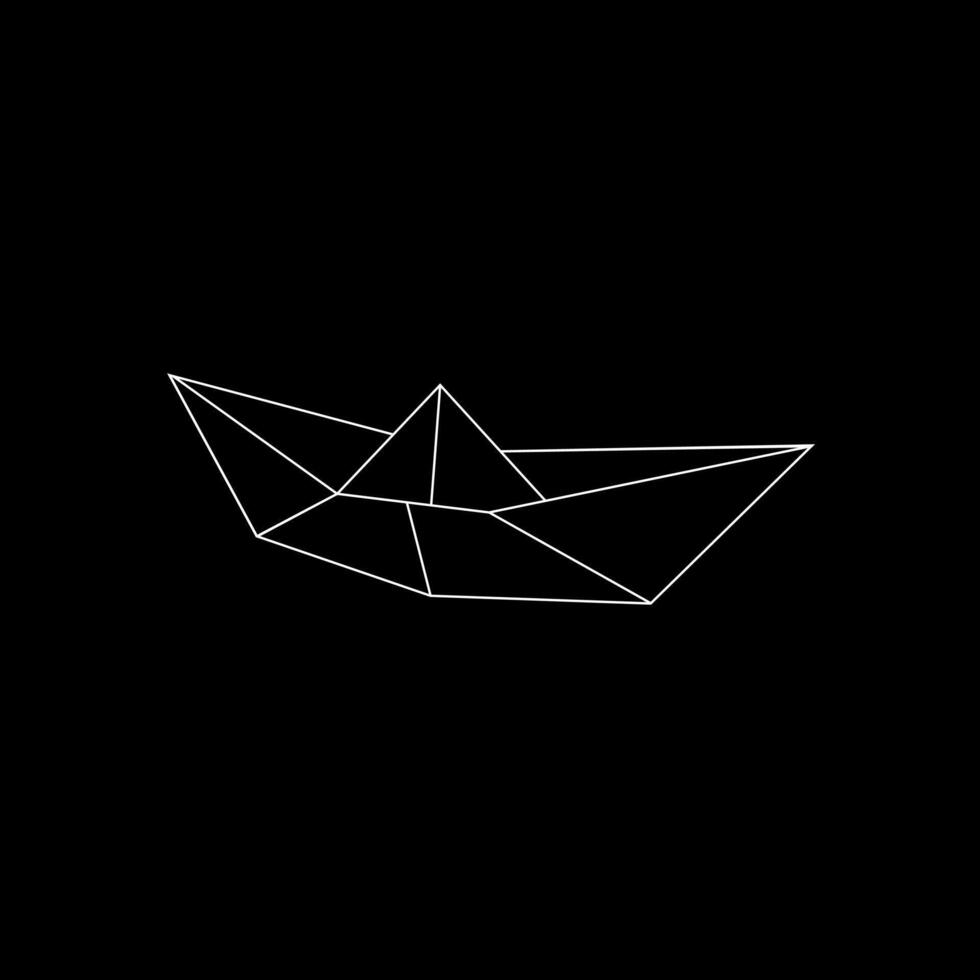 Boat Water Craft Polygonal Lines, can use for Logo, Pictogram, Website, Apps, or Graphic Design Element. Flat and Editable. vector