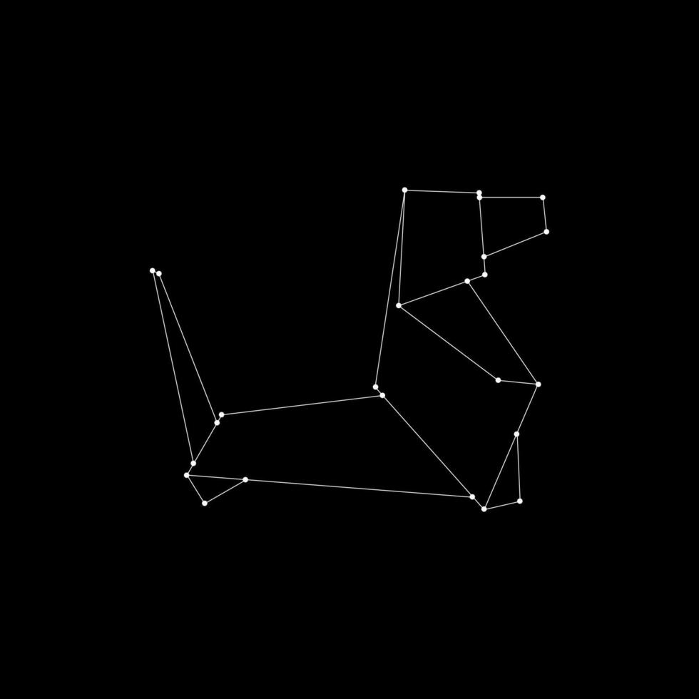 Dog Polygonal Lines, can use for Logo, Pictogram, Animal Figure, Website, Apps, or Graphic Design Element. Editable vector
