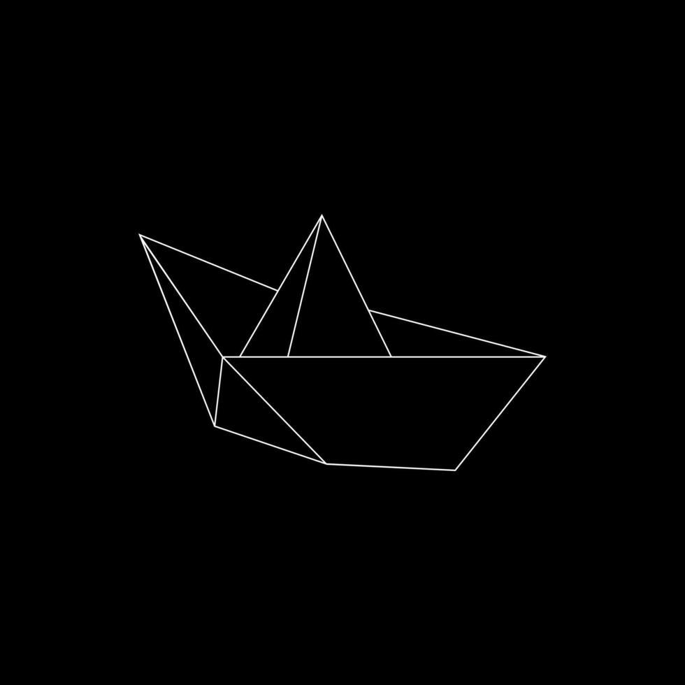 Boat Water Craft Polygonal Lines, can use for Logo, Pictogram, Website, Apps, or Graphic Design Element. vector
