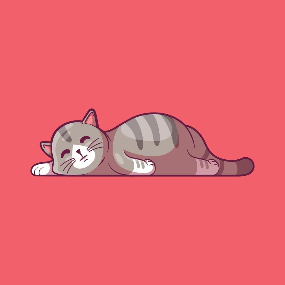 A Cat lying on the floor. vector