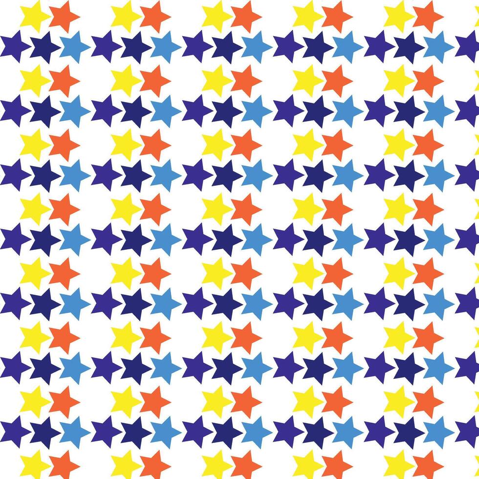 Vibrant Star Pattern on White Background for Playful Designs vector