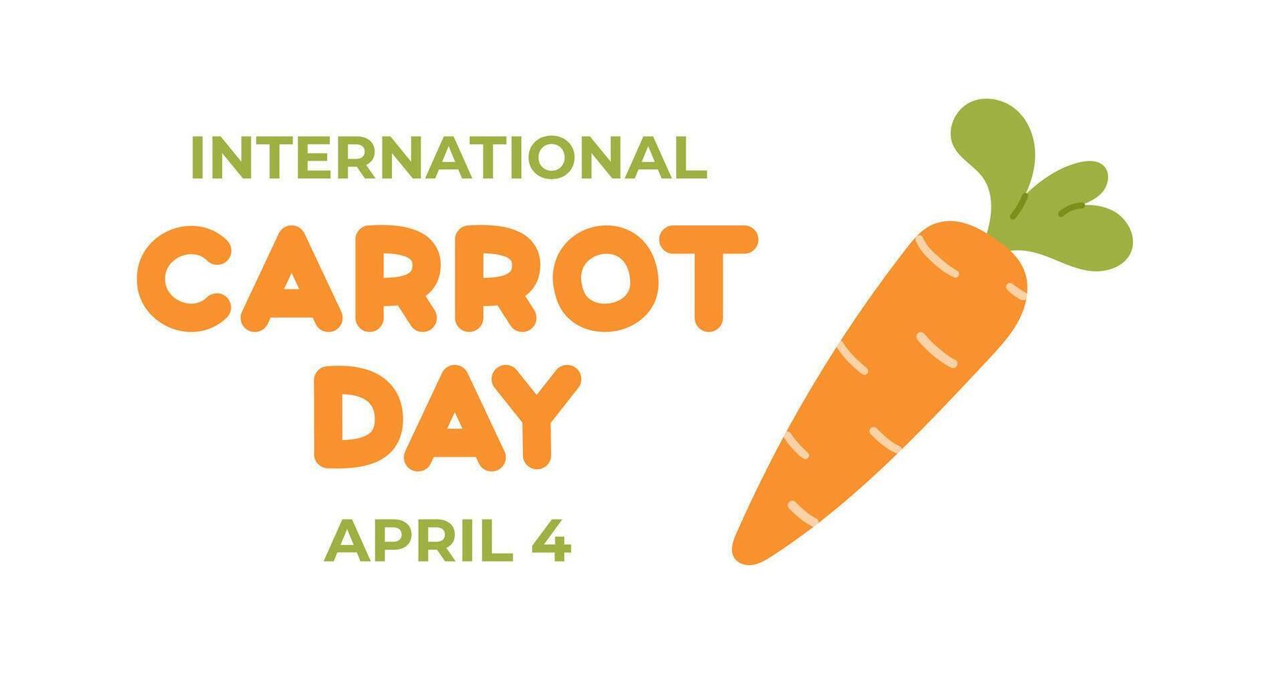 International Carrot Day. Background, banner, card and poster template. Flat illustration vector