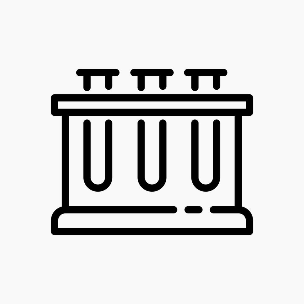 Design Illustration graphic of small test tube icon with line style. Suitable for UI, mobile design, web design, etc. vector