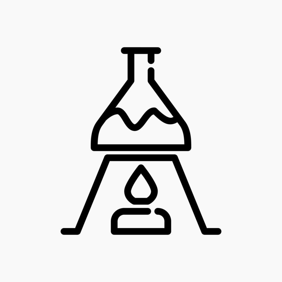 Design Illustration graphic of boil water icon with line style. Suitable for UI, mobile design, web design, etc. vector