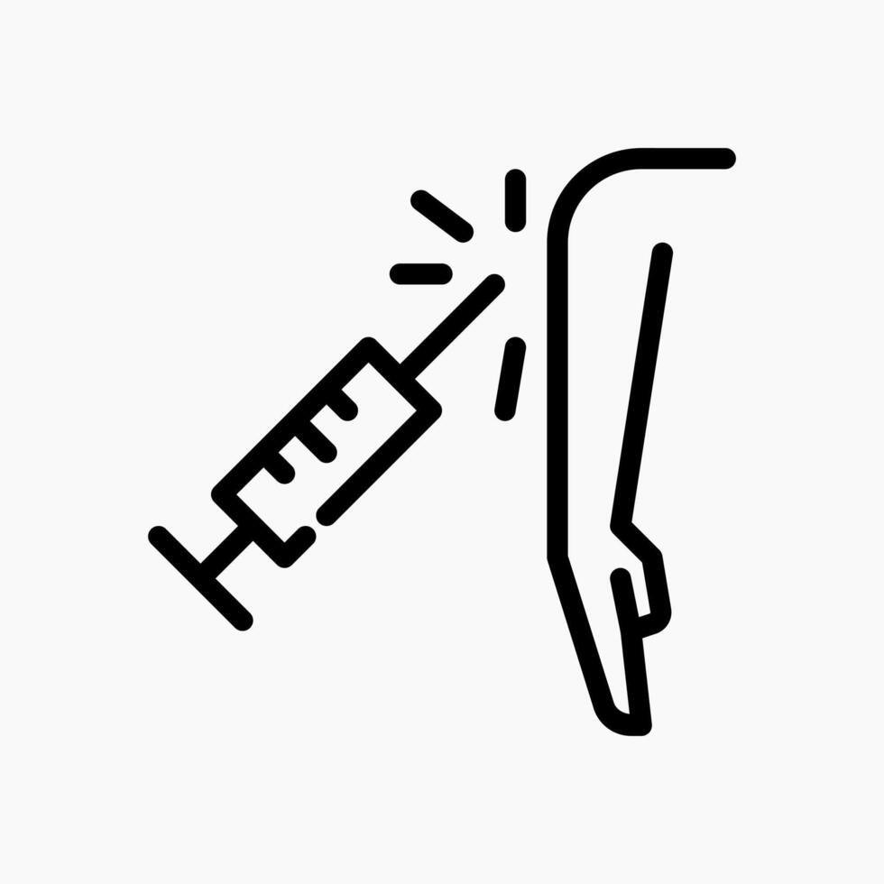 Design Illustration graphic of inject icon with line style. Suitable for UI, mobile design, web design, etc. vector