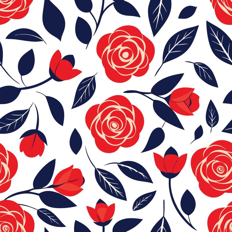 Set of floral branch on a white background vector