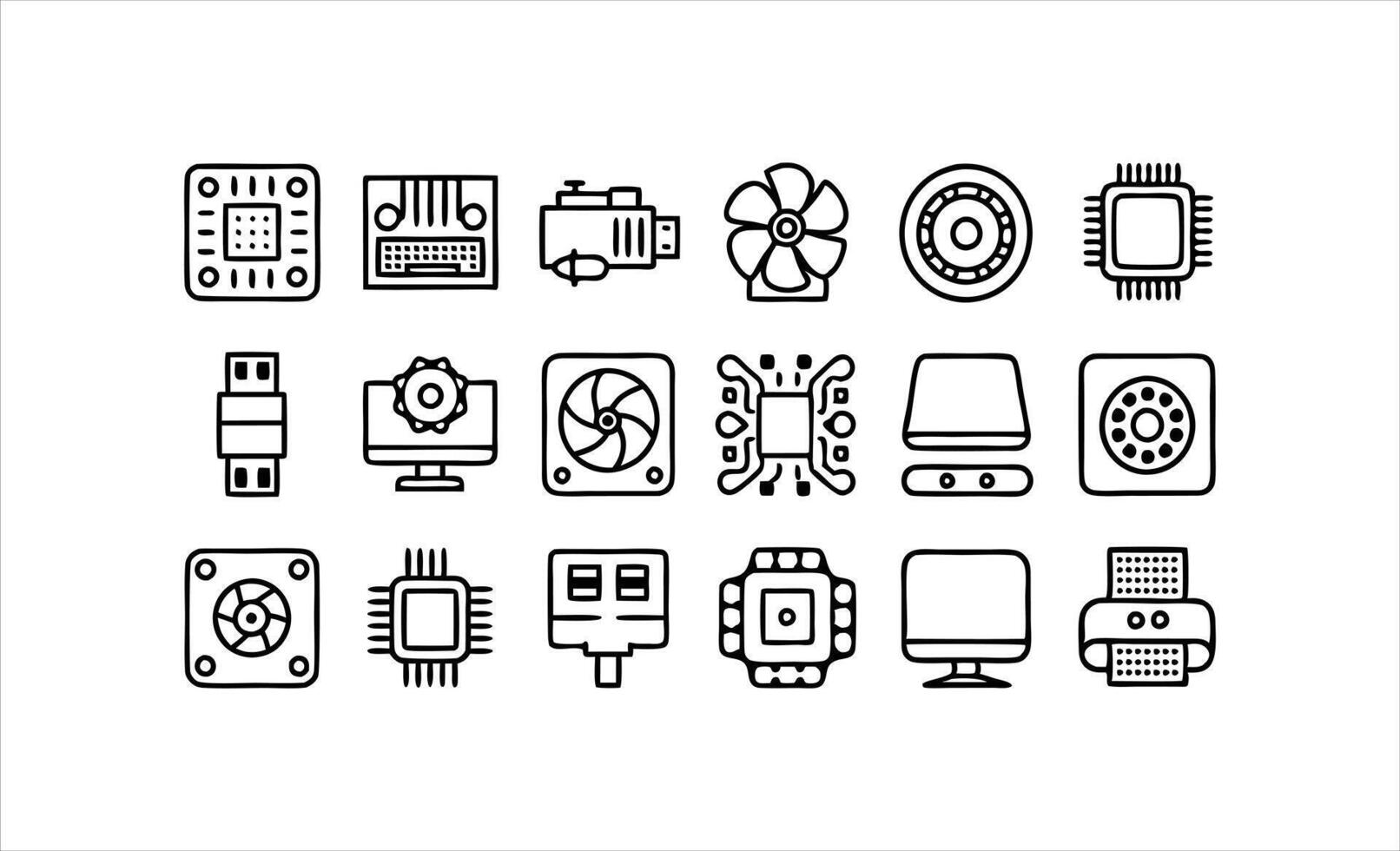 Tech Essentials Icons vector