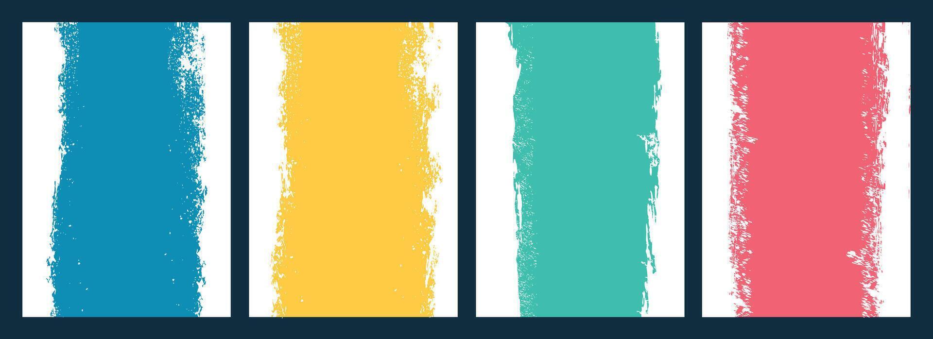Various colored Grunge Brochure cover template design collection vector