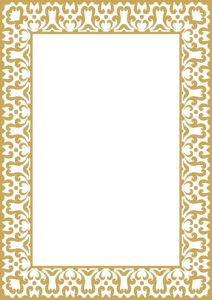 Gold Frame Victorian Ornament. vector