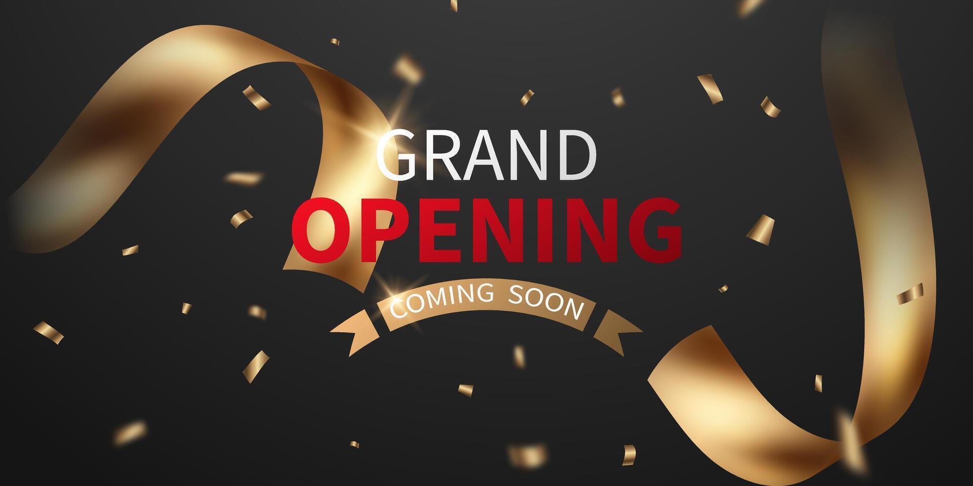 Beautiful grand opening card design background Elegant illustration for your business vector