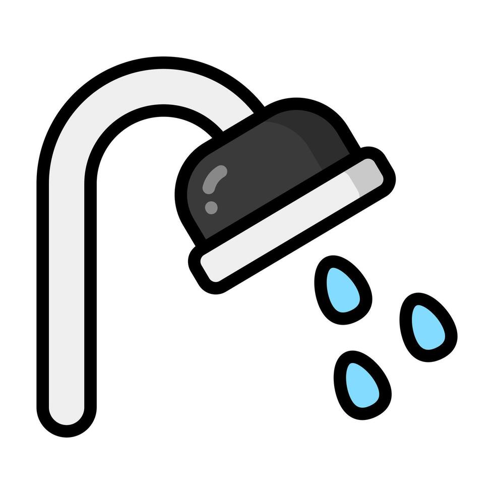 Simple Shower colorful icon. The icon can be used for websites, print templates, presentation templates, illustrations, etc vector