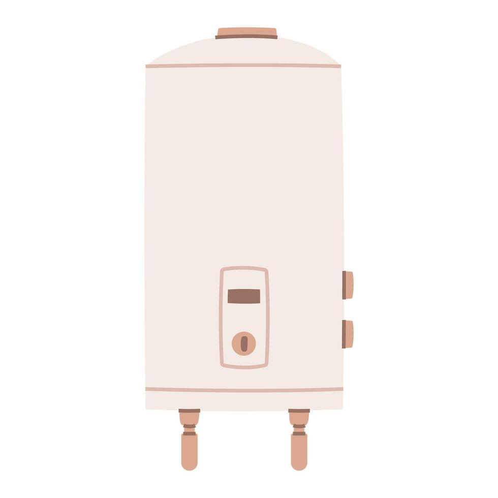 A classic white water heater with a simple design. Perfect for home improvement vector