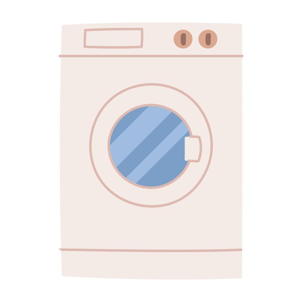 A simple illustration of a washing machine. Ideal for creating minimalist and modern home designs. vector
