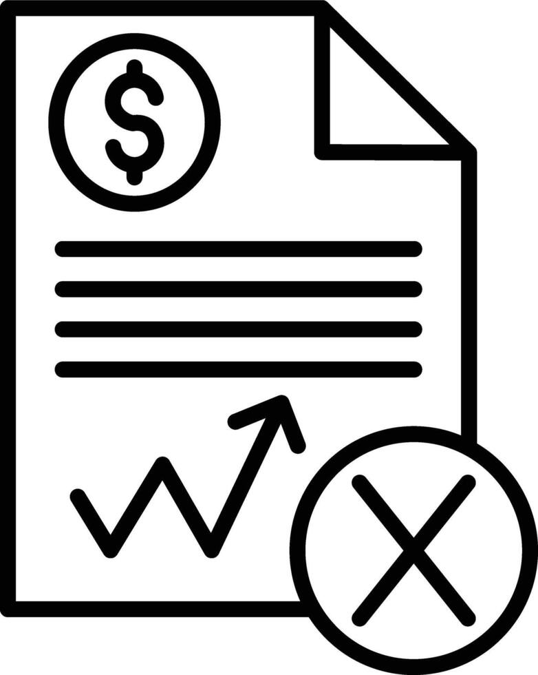 Cancellation Illustration Icon vector