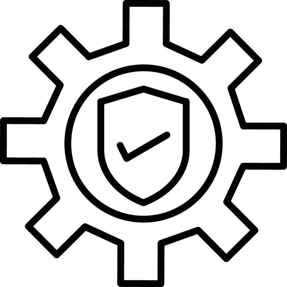 Security Settings Illustration Icon vector