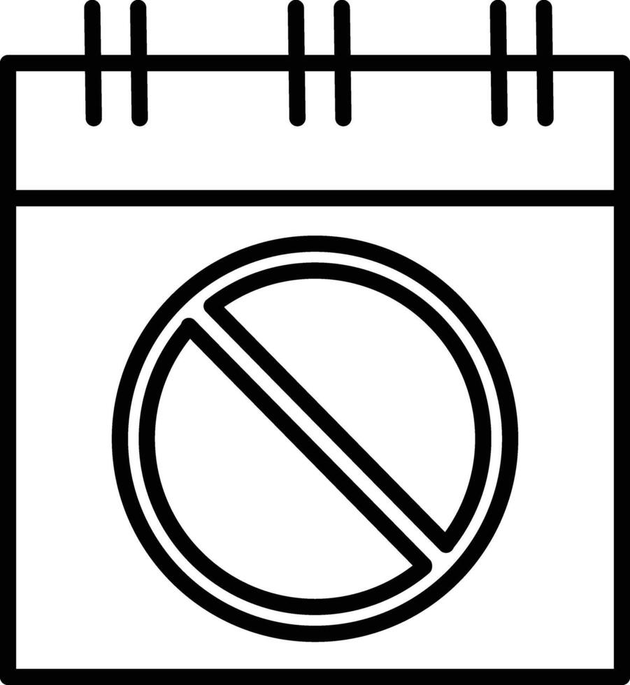 Unavailability Illustration Icon vector