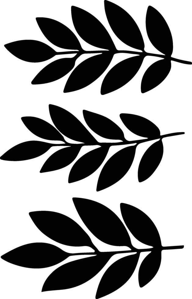 Tree leaves Silhouette Art Illustration vector