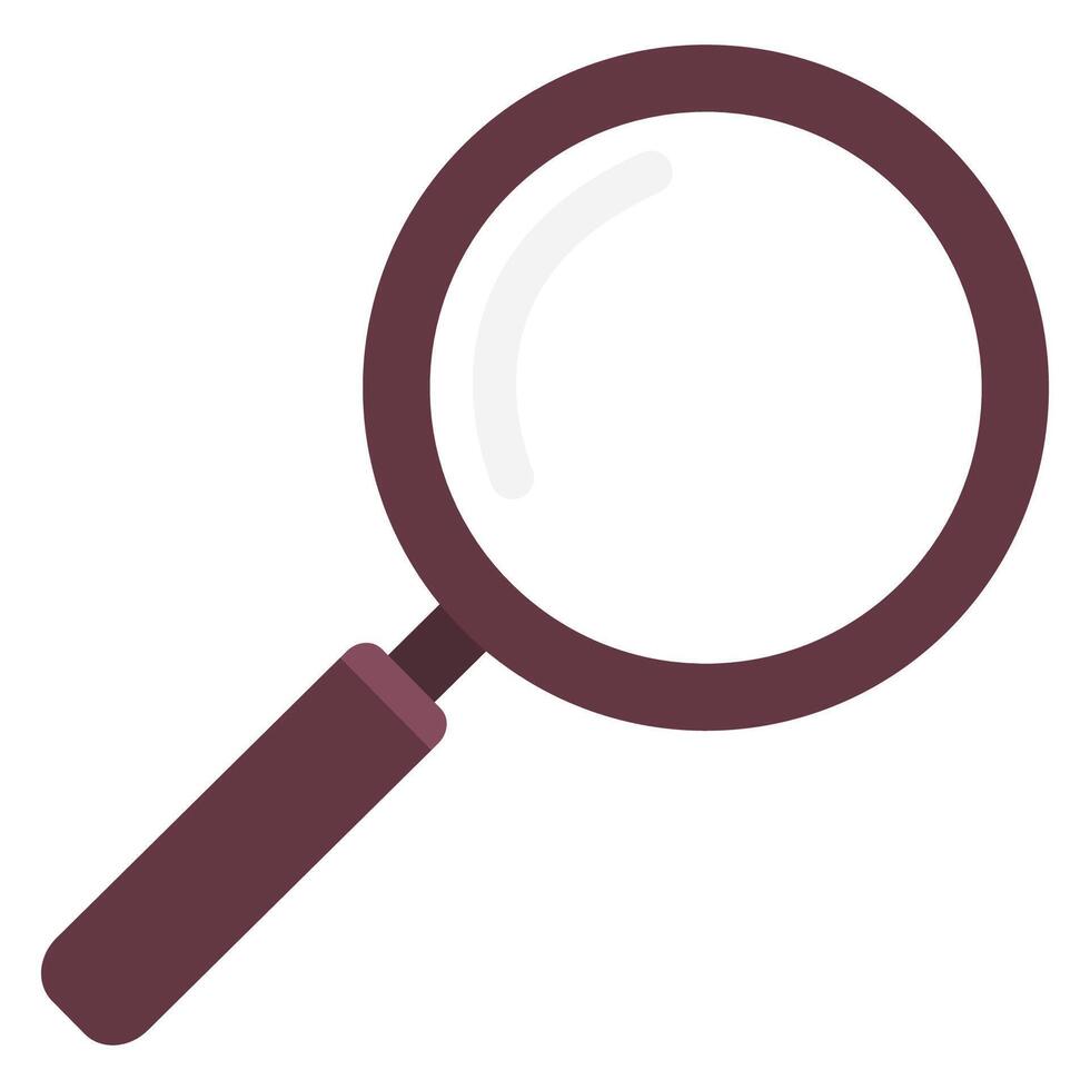 a magnifying glass flat icon isolated on white background. vector