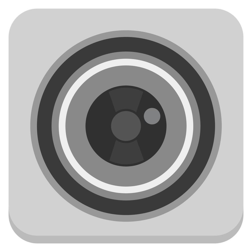 Camera photo lens flat icon isolated on white background. vector