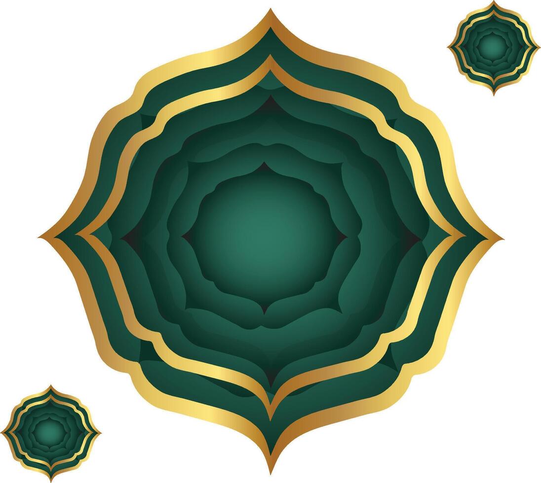 Islamic Banner Islamic Decorations Islamic Green vector