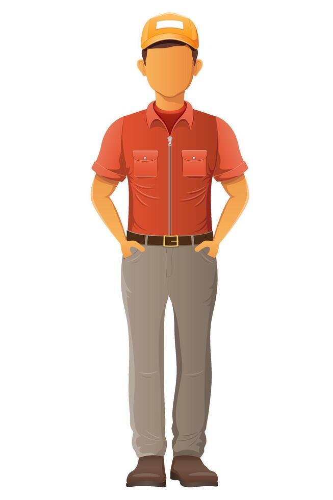 delivery express young man service illustration isolated on white background vector