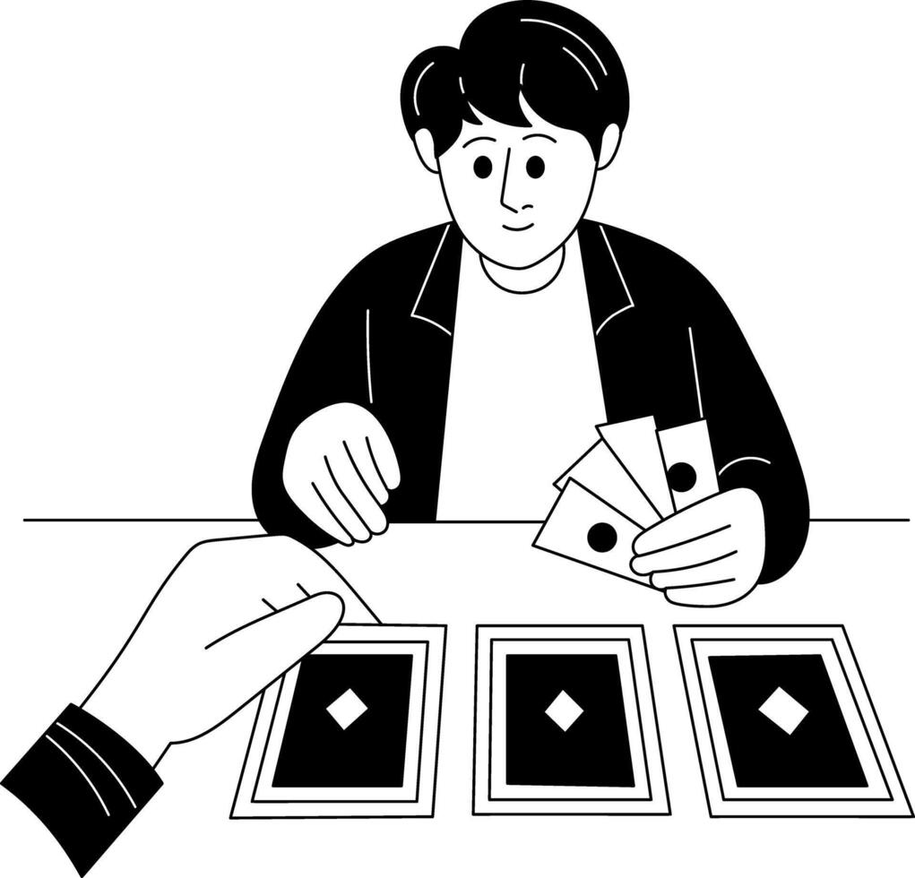 A glyph illustration of casino bluffmaster vector