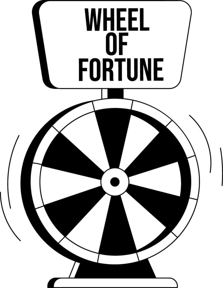 Fortune wheel illustration in drawing style vector