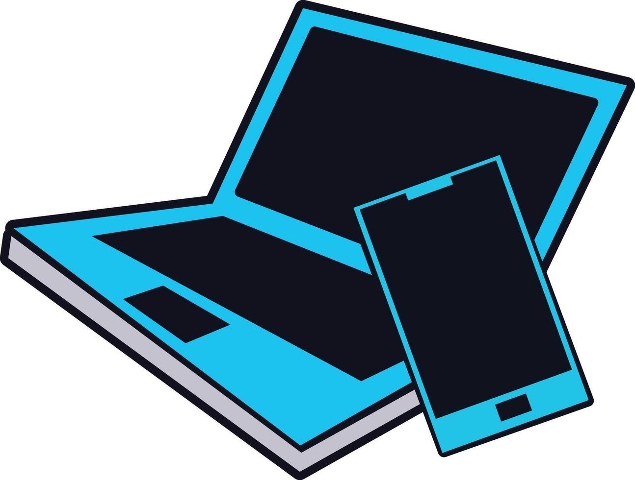Electronic devices isolated on a white background illustration vector