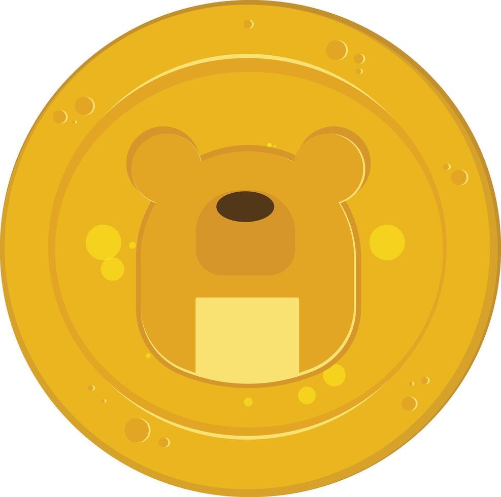 Game coin isolated on a black background illustration vector